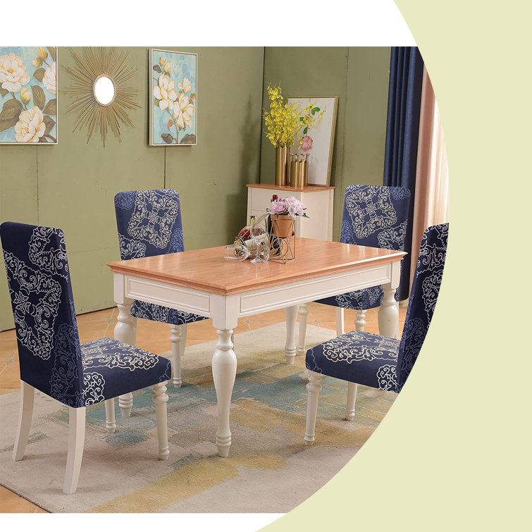 Charlton Home® Box Cushion Dining Chair Slipcover Wayfair